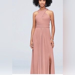 David’s Bridal size 0 color quartz wrap front dress